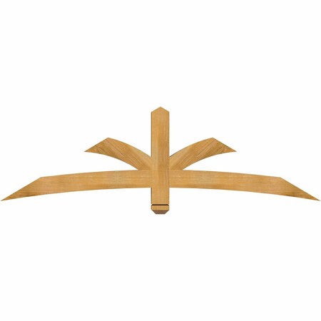 Ekena Millwork Davenport Rough Sawn Timber Gable Bracket, Western Red Cedar, 72"W x 21"H x 4"D x 4"F, 7/12 Pitch GBW072X21X0404DAV00RWR